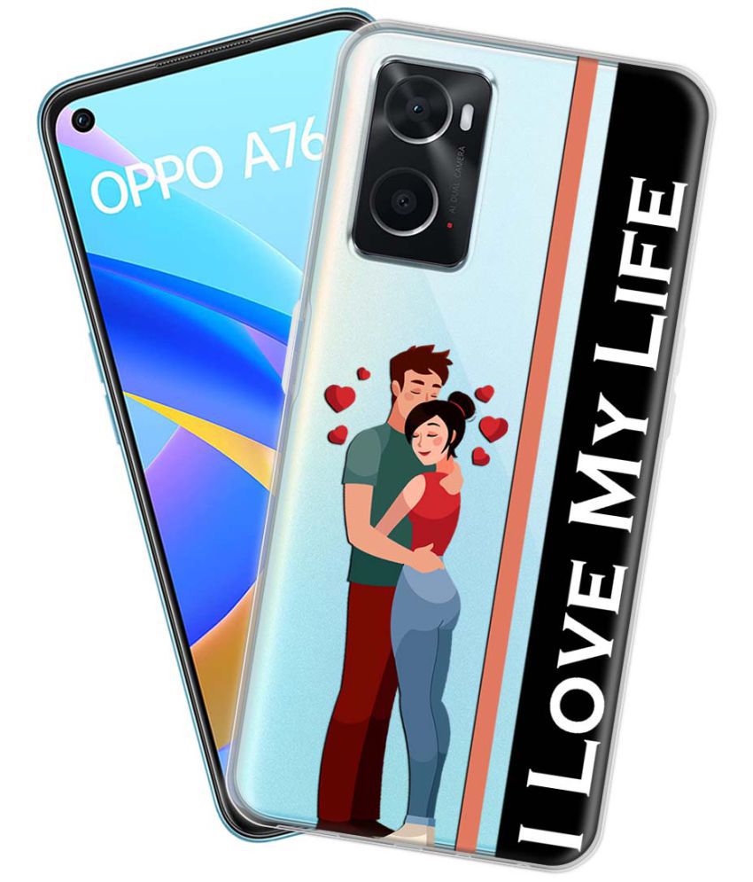     			NBOX - Multicolor Silicon Printed Back Cover Compatible For Oppo A76 ( Pack of 1 )