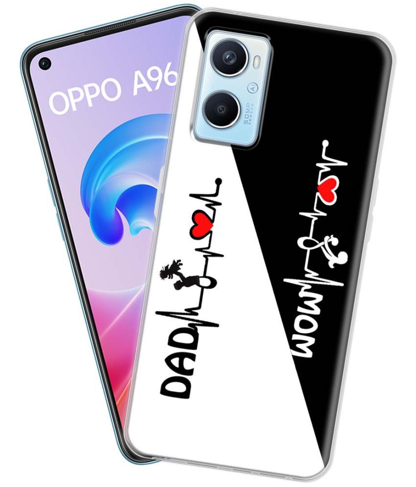     			NBOX - Multicolor Silicon Printed Back Cover Compatible For Oppo A96 ( Pack of 1 )