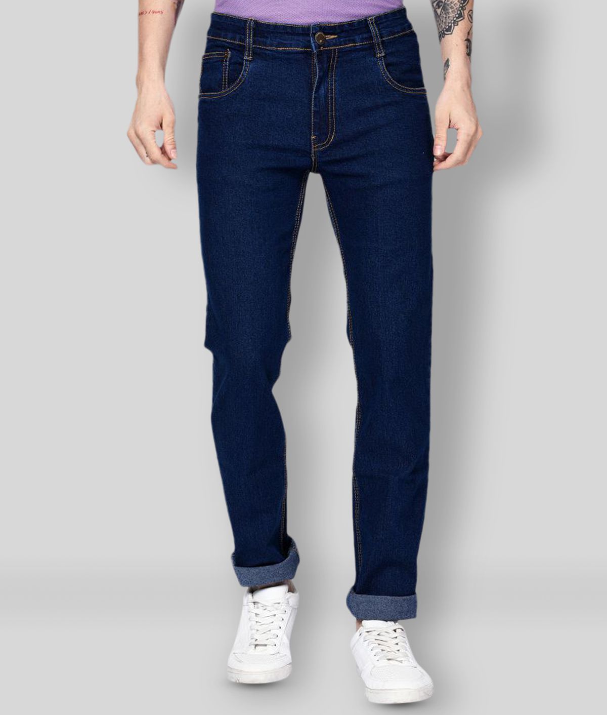     			Studio Nexx - Dark Blue Denim Regular Fit Men's Jeans ( Pack of 1 )