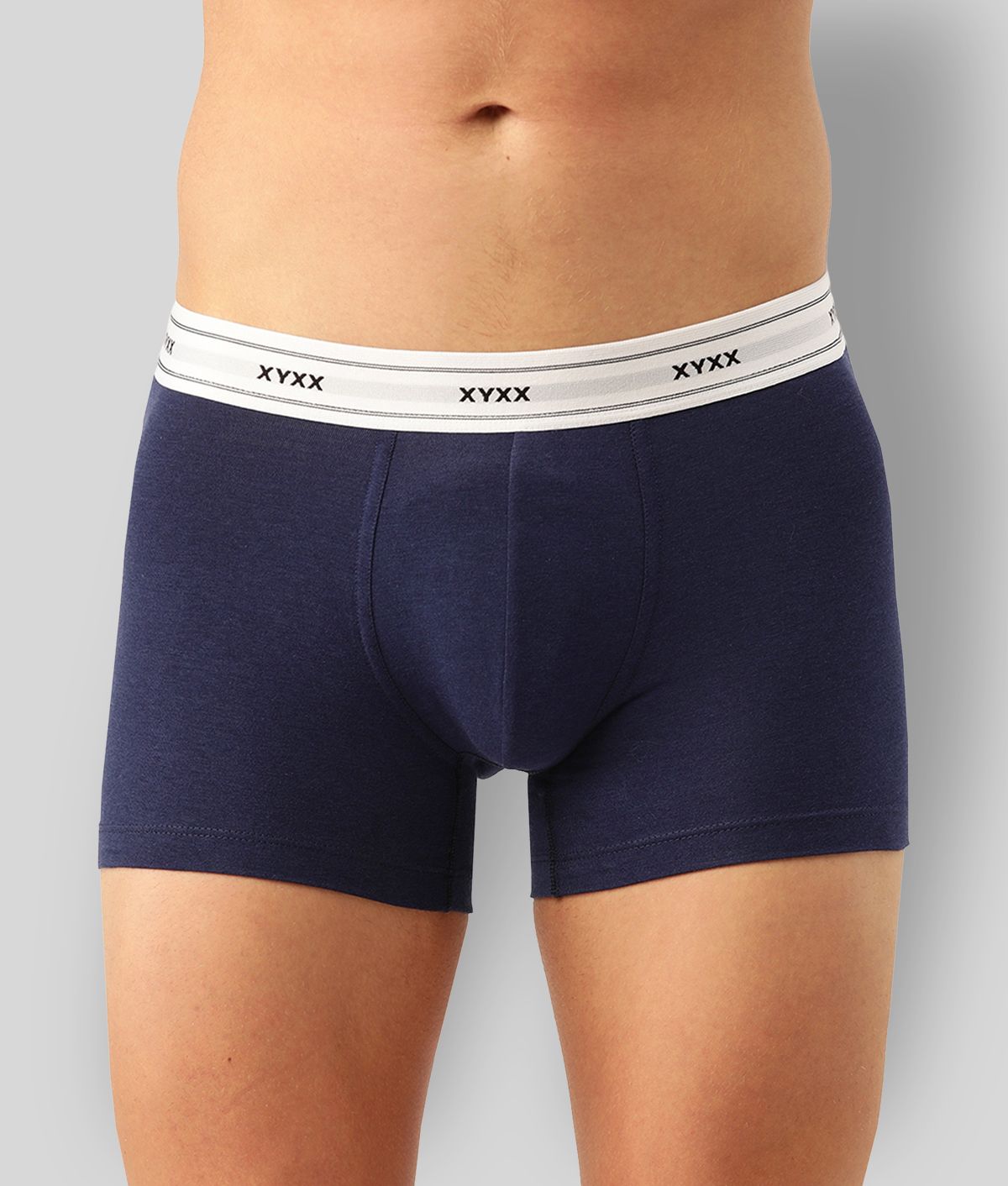     			XYXX - Dark Grey Cotton Blend Men's Trunks ( Pack of 2 )