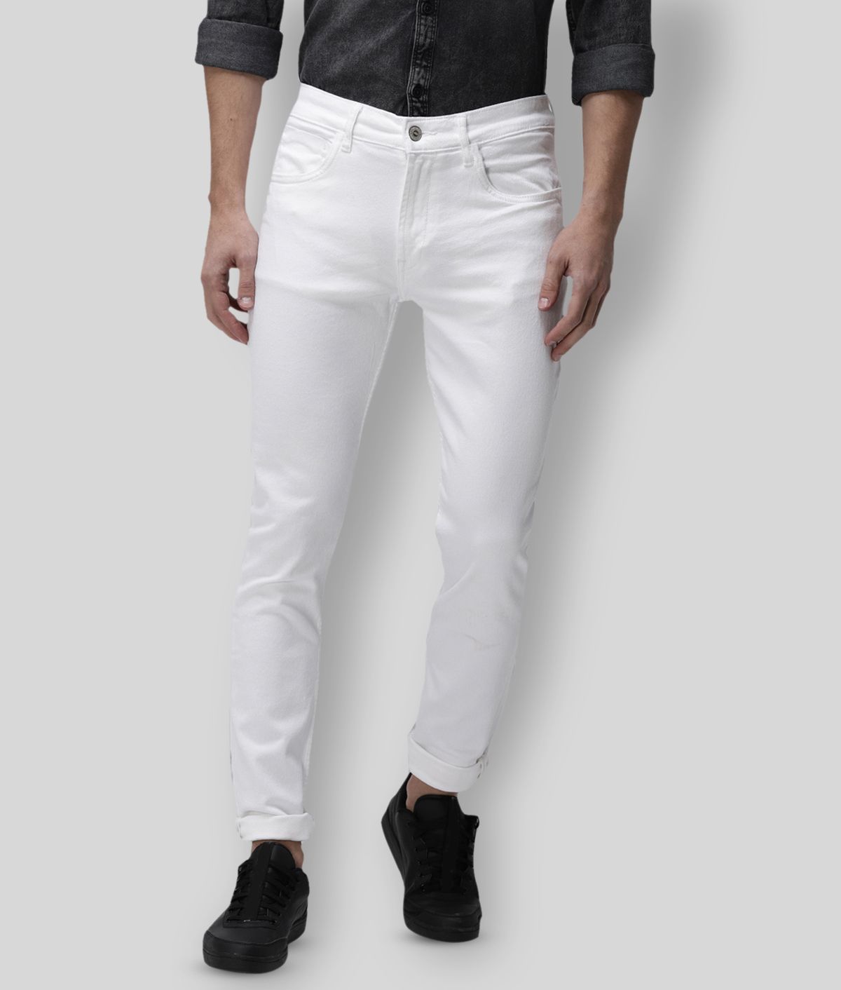     			x20 - White Cotton Blend Skinny Fit Men's Jeans ( Pack of 1 )