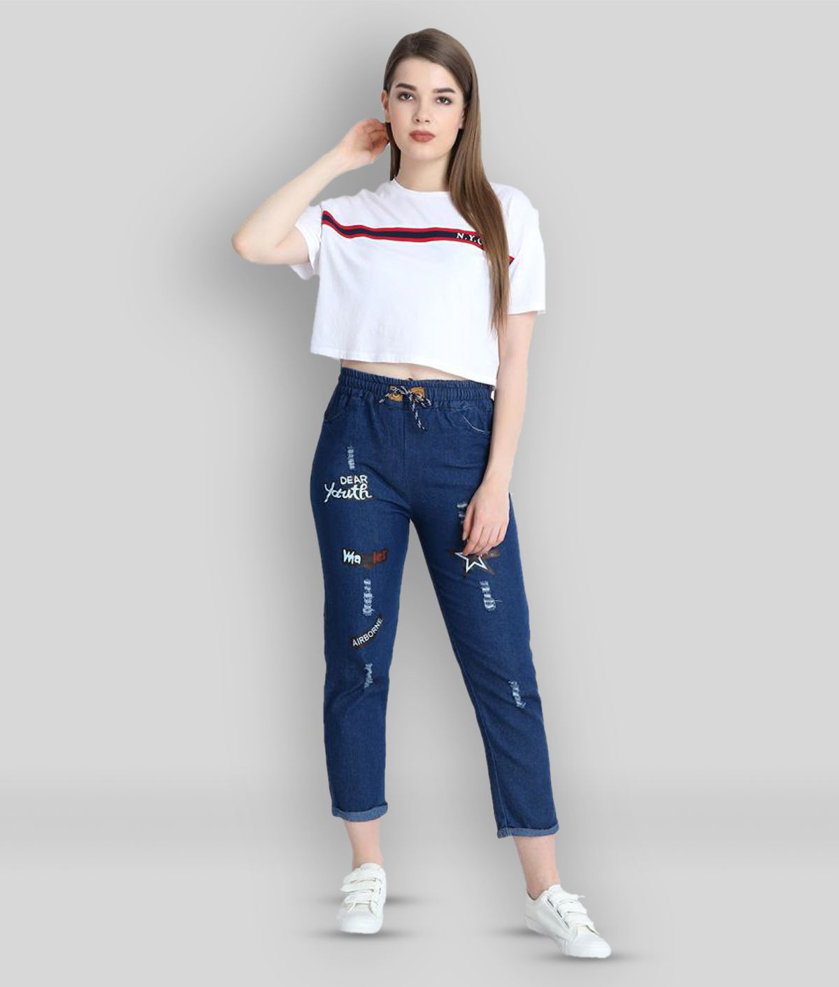 Buy BuyNewTrend - Blue Denim Women's 
