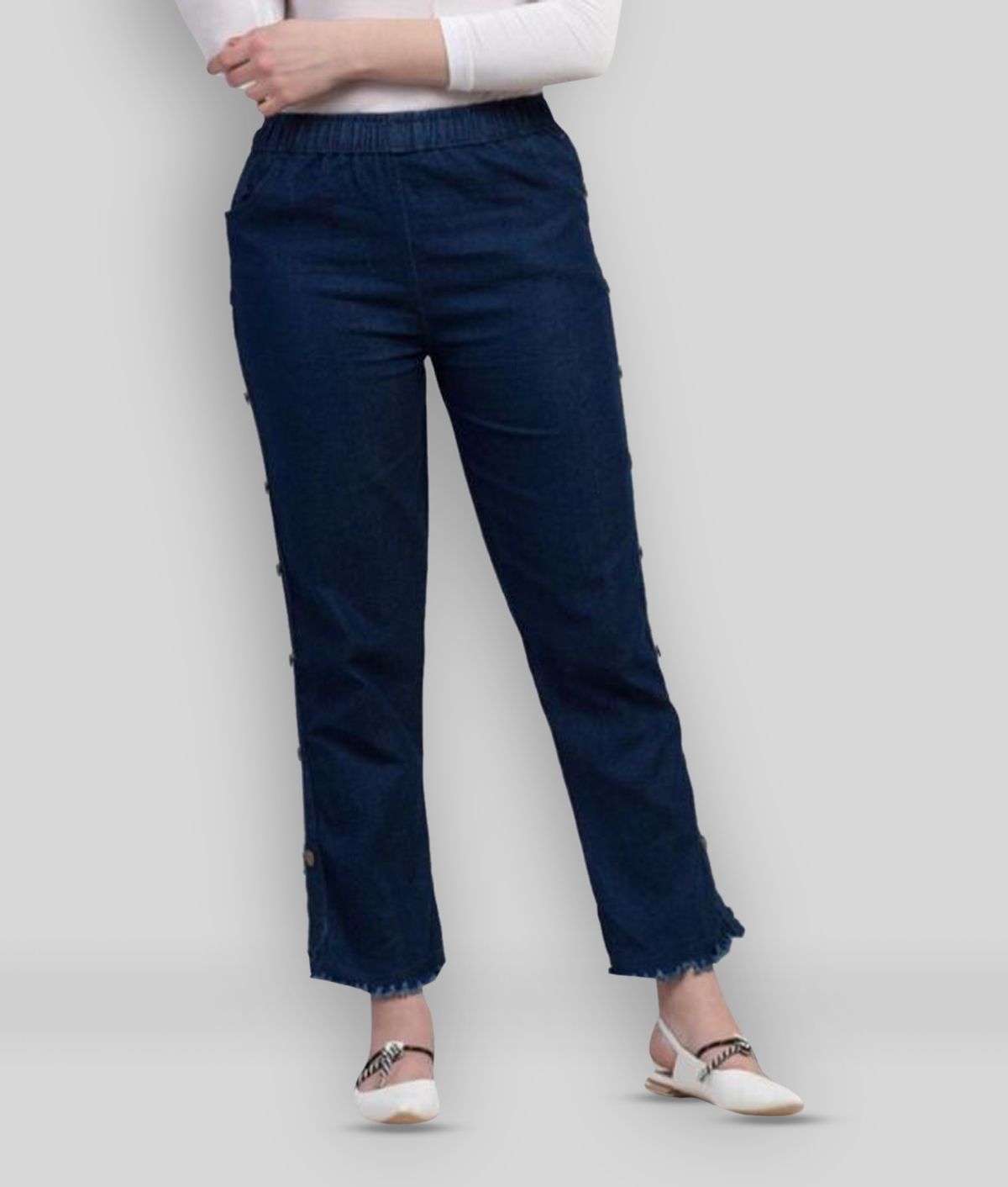 navy blue jeggings with pockets