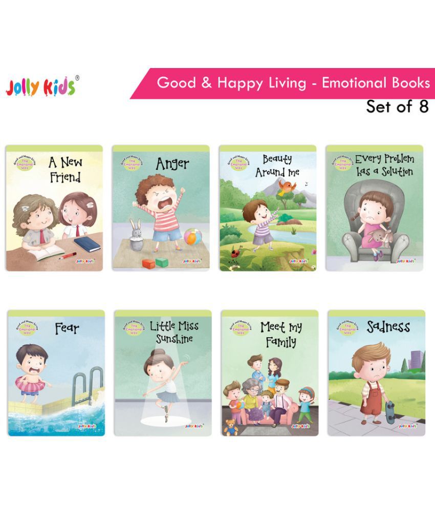     			Jolly Kids Good & Happy Living The Emotional Way Story Books (Set of 8) Learning Stories about Feeling and Emotions