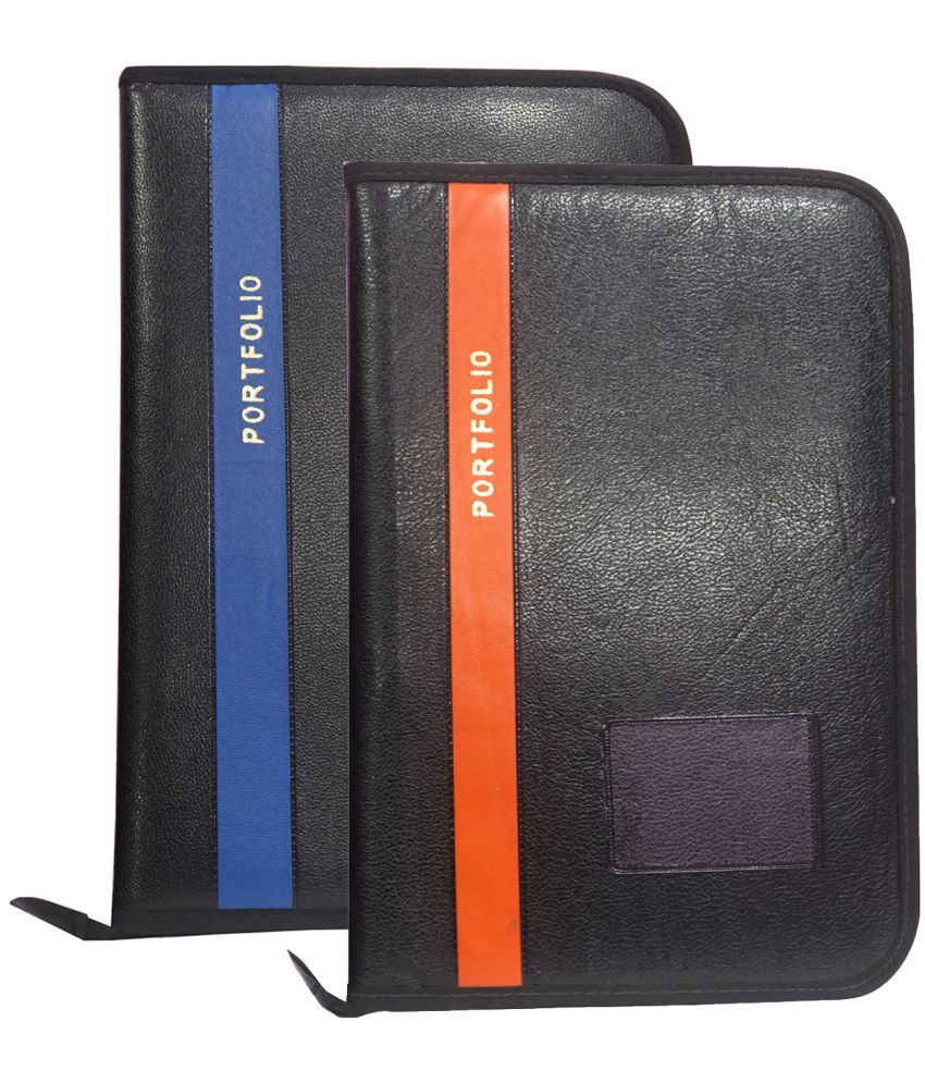     			Kopila - Black Zip Folder ( Pack of 2 )