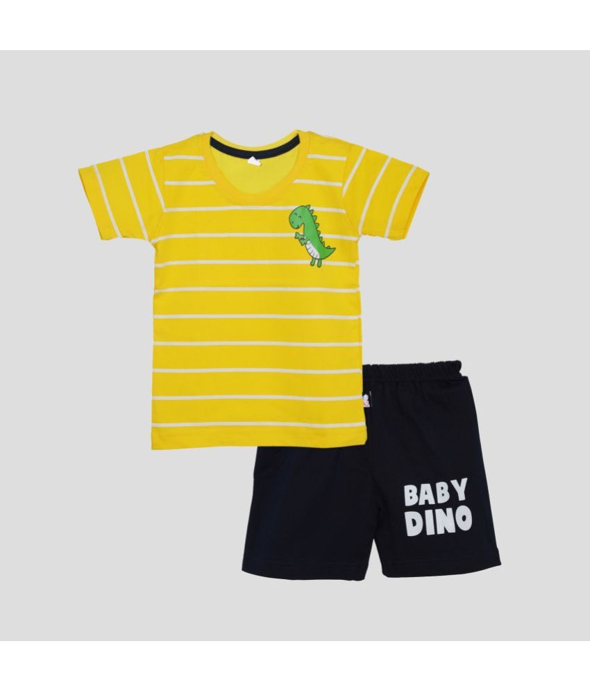     			CATCUB - Yellow Cotton T-Shirt & Shorts For Baby Boy ( Pack of 1 )