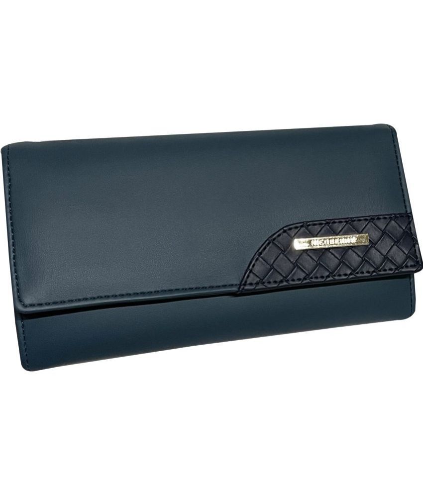     			Nicoberry - Blue Faux Leather Handheld