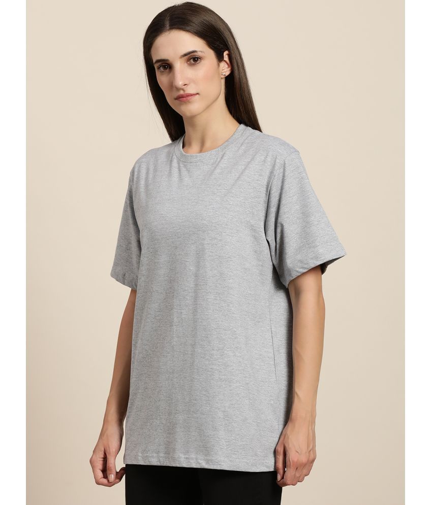     			Dillinger - Grey Cotton Loose Fit Women's T-Shirt ( Pack of 1 )