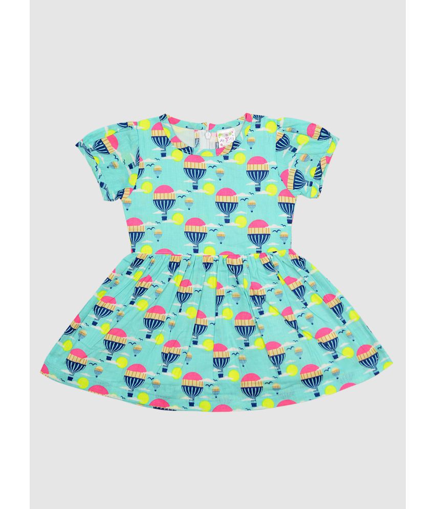     			Me N My CLOSET - Light Blue Cotton Baby Girl Frock ( Pack of 1 )