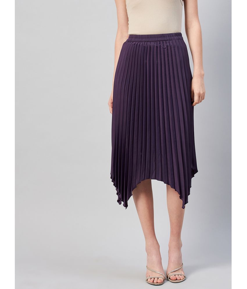     			Rare - Purple Polyester Women's Asymmetrical Skirt ( Pack of 1 )