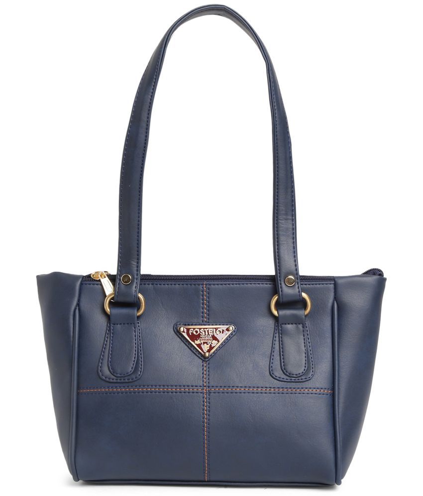     			Fostelo - Blue PU Shoulder Bag