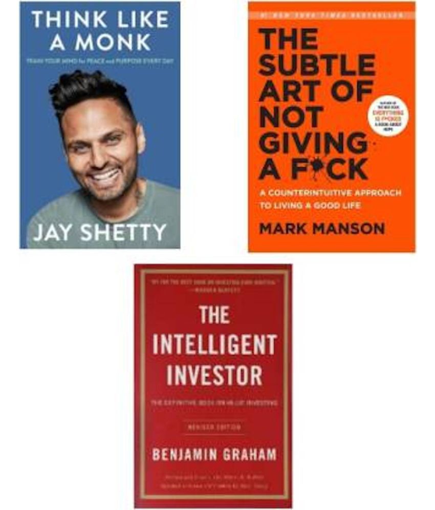     			Combo Of 3 Best Selller Boooks: Thee Subttle Art + Intelligent Invesstor (English, Paperbackk)  (Paperback, Jay Shetty, Mark Manson, Benjamin Graham)