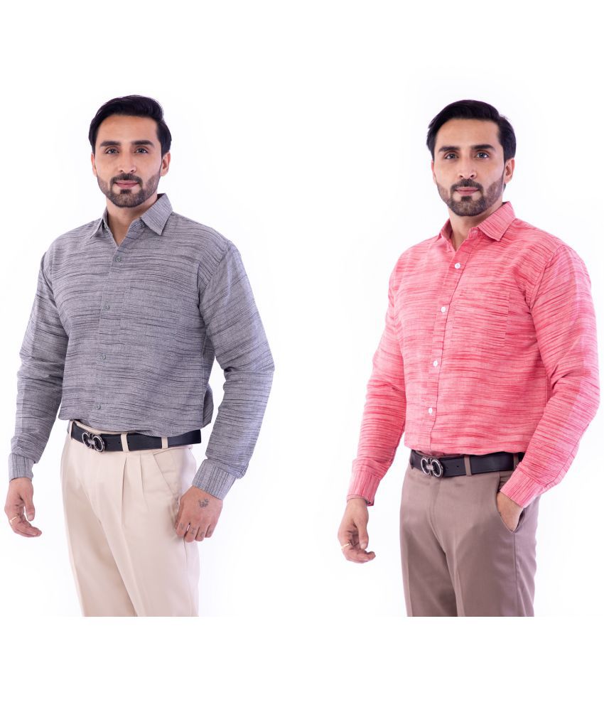     			DESHBANDHU DBK - Multi Cotton Regular Fit Men's Formal Shirt ( Pack of 2 )