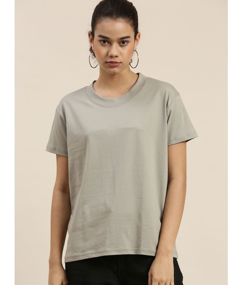     			Dillinger - Grey Cotton Loose Fit Women's T-Shirt ( Pack of 1 )