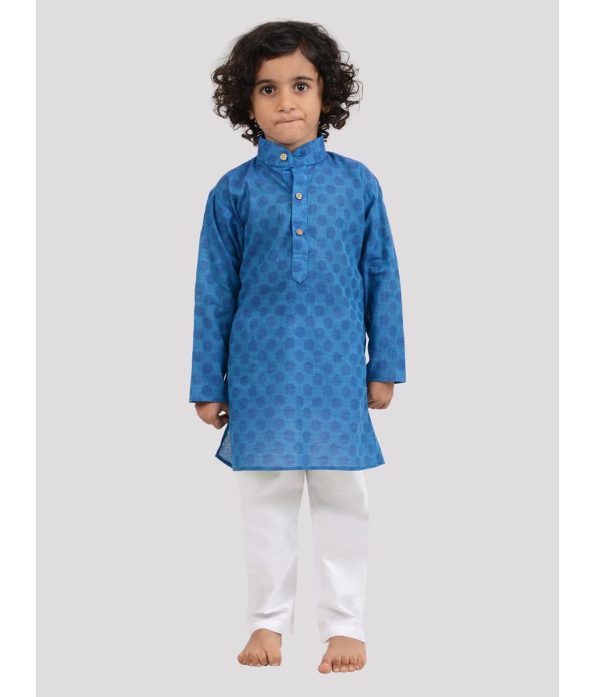     			Maharaja Pack of 1 Boys Cotton Kurta Sets ( Blue )