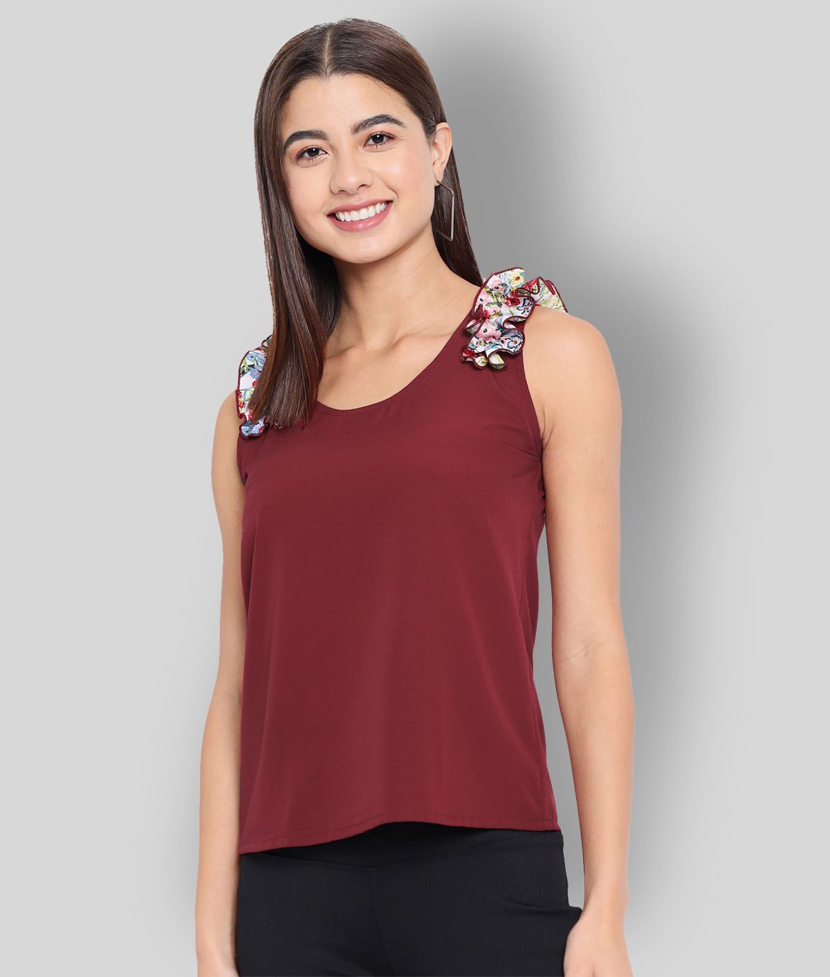     			ALL WAYS YOU - Maroon Polyester Women's Regular Top ( Pack of 1 )