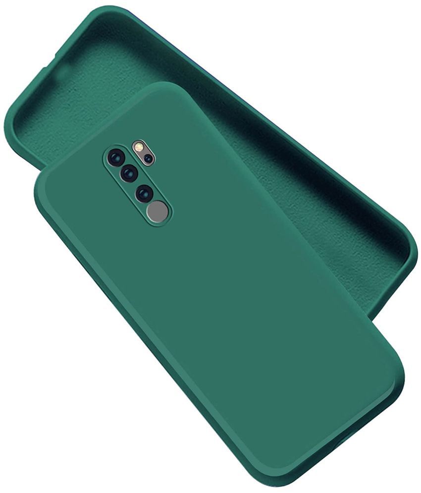     			Doyen Creations - Green Silicon Soft cases Compatible For Xiaomi Redmi Note 8 pro ( Pack of 1 )