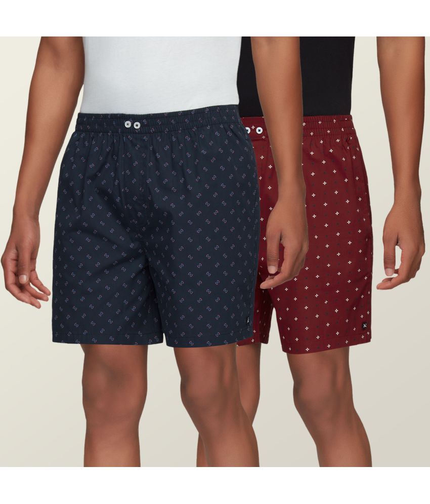     			XYXX - Multicolor Cotton Men's Boxer- ( Pack of 2 )