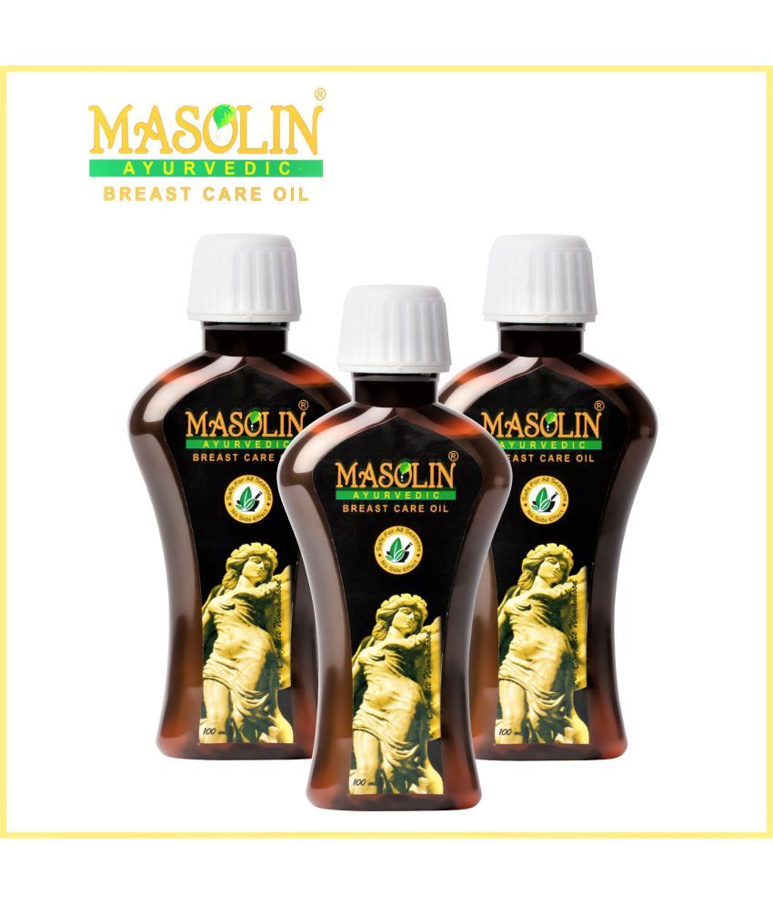 MASOLIN HERBAL Ayurvedic Breast Massage Oil For Women 100 ml Pack of 3