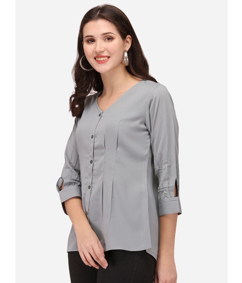     			Prettify - Grey Polyester Women's Shirt Style Top ( Pack of 1 )