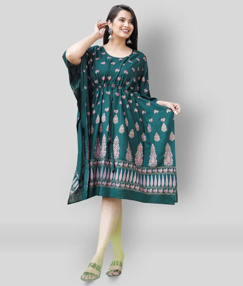 Oussum Womens Plus Size Polyester Kaftan Dresses for Women India | Ubuy