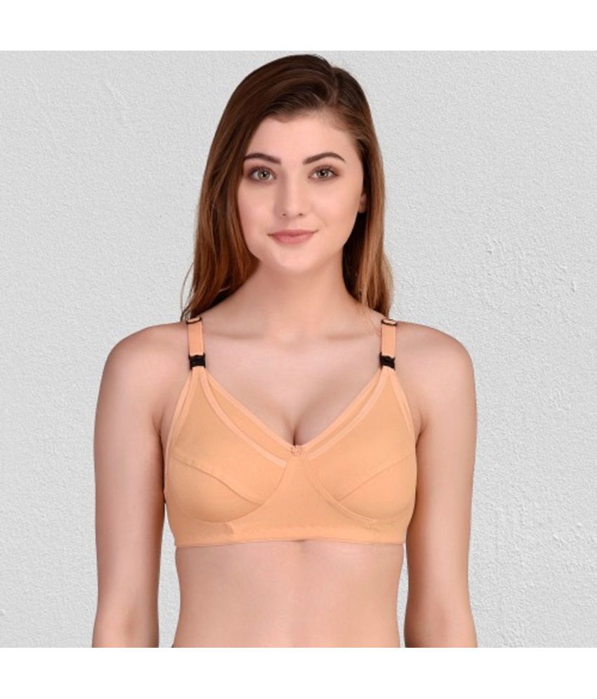     			Desiprime - Beige Cotton Non Padded Women's Everyday Bra ( Pack of 1 )