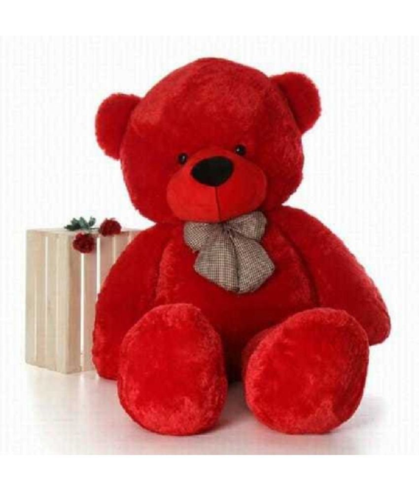     			KIDS WONDERS 3 FEET Teddy Bear / high Quality / Neck brow / Cute and Soft Teddy Bear (RED)