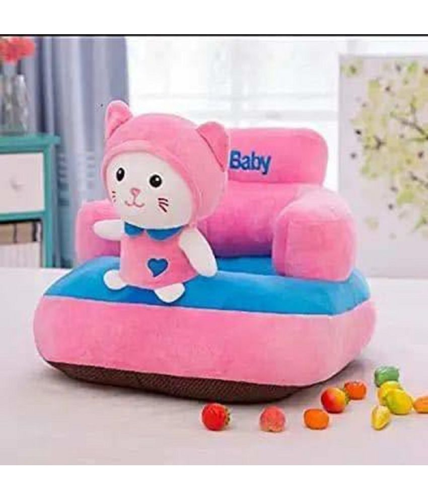     			KIDS WONDERS Imported Velvet Kids Sofa Comfortable Soft Plush Cushion Sofa Seat | Rocking Chair for Kids (Kitty)