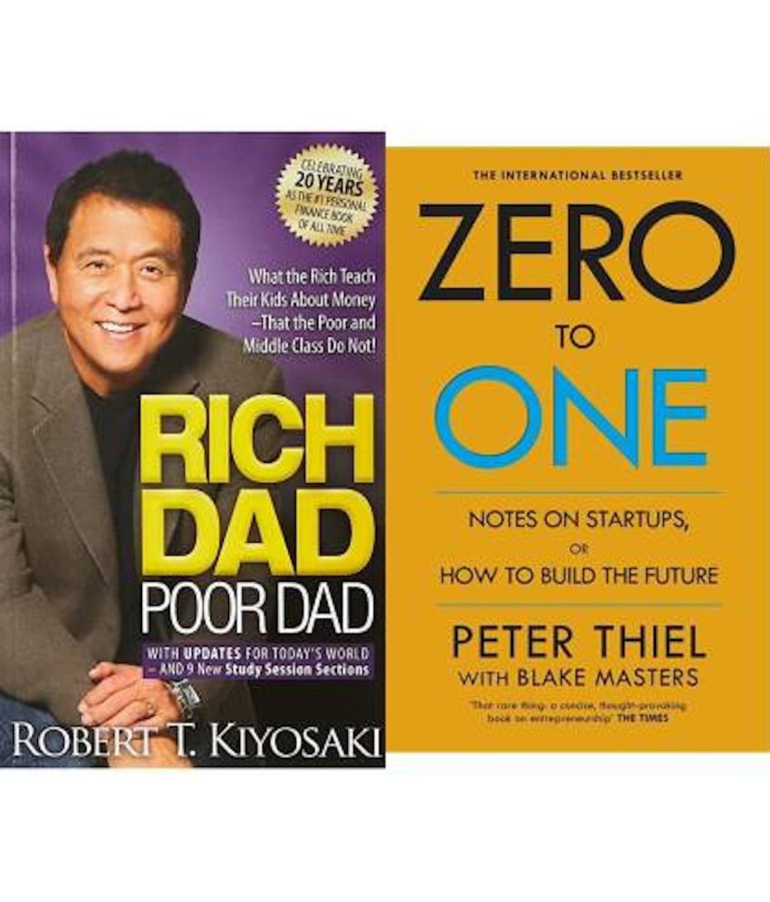    			Rich Dad Poor Dad + Zero To One (Set Of 2 Books)  (Paperback, Robert Kayosaki, Peter Theil)