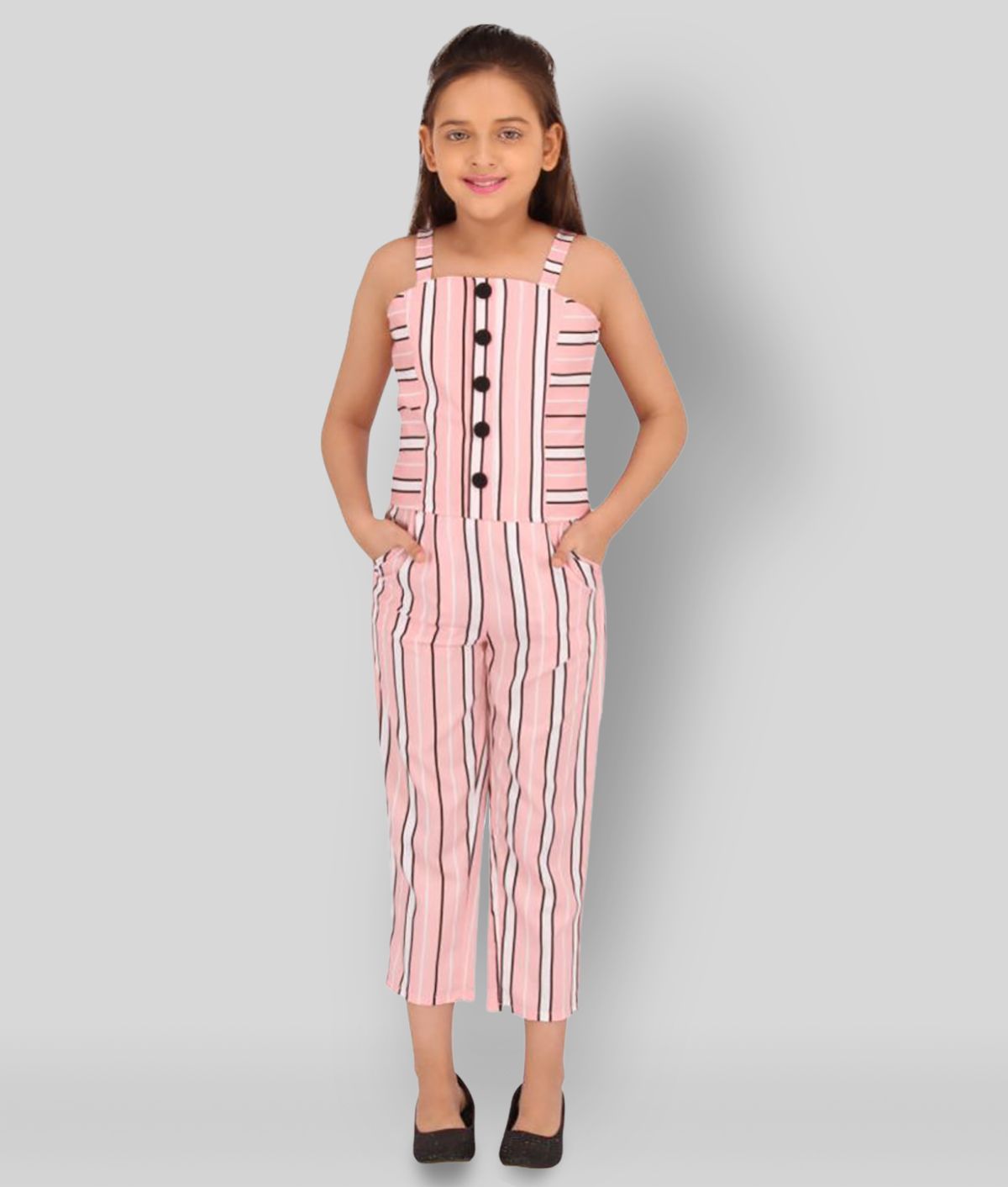     			Smart casual Striped Top With Strip Culottes