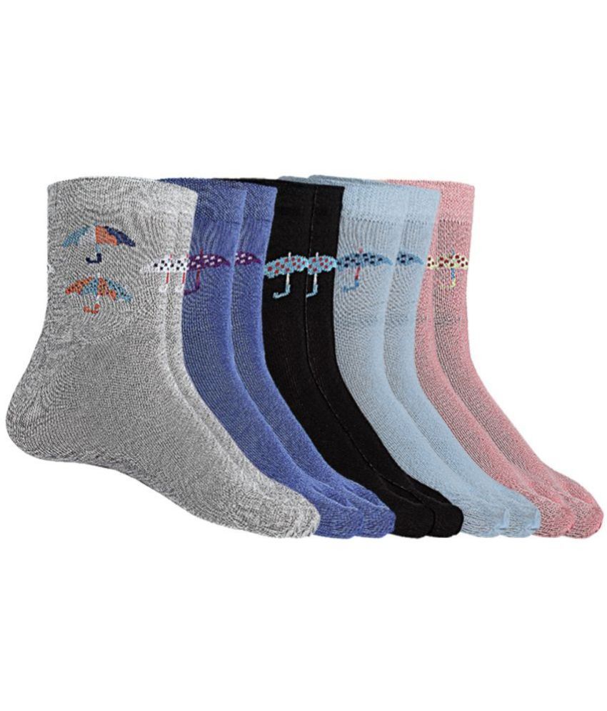     			Texlon - Multicolor Cotton Women's Ankle Length Socks ( Pack of 5 )