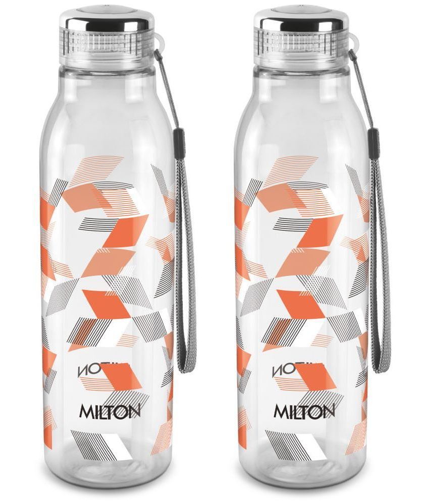     			Milton Helix 1000 Pet Water Bottle, Set of 2, 1 Litre Each, Orange