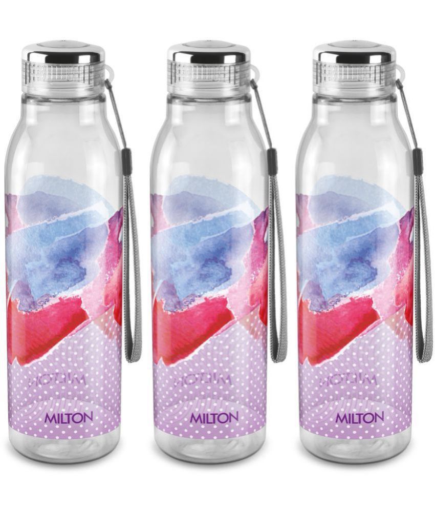     			Milton Helix 1000 Pet Water Bottle, Set of 3, 1 Litre Each, Purple