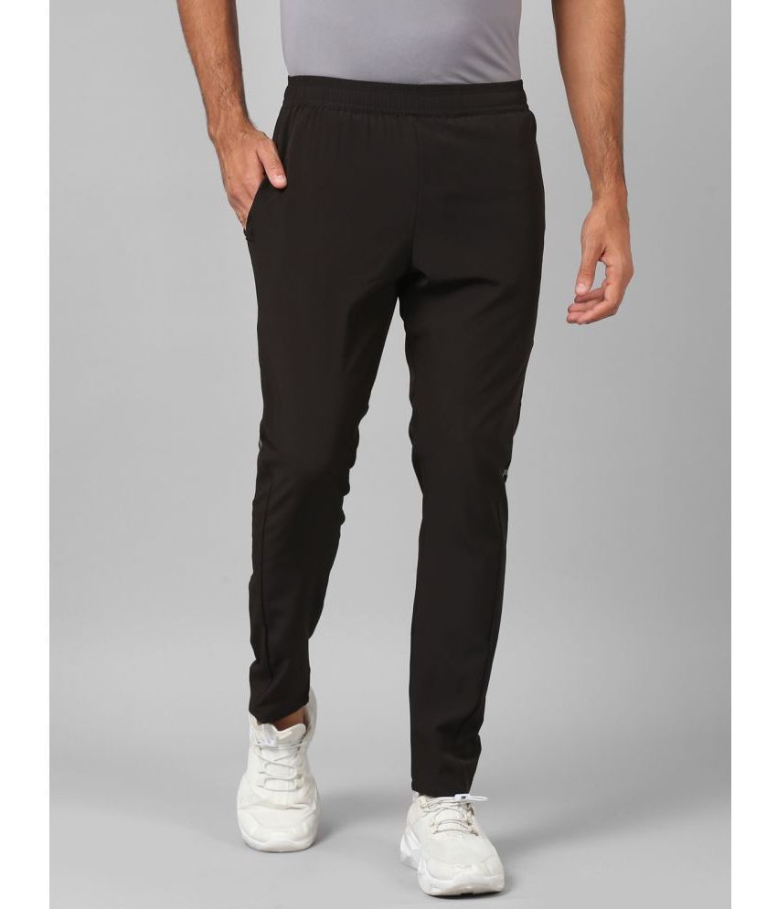     			RANBOLT - Black Polyester Men's Sports Trackpants ( Pack of 1 )