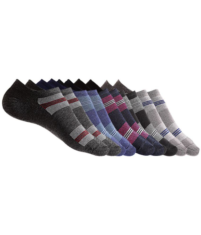     			Texlon - Multicolor Cotton Men's No Show Socks ( Pack of 5 )
