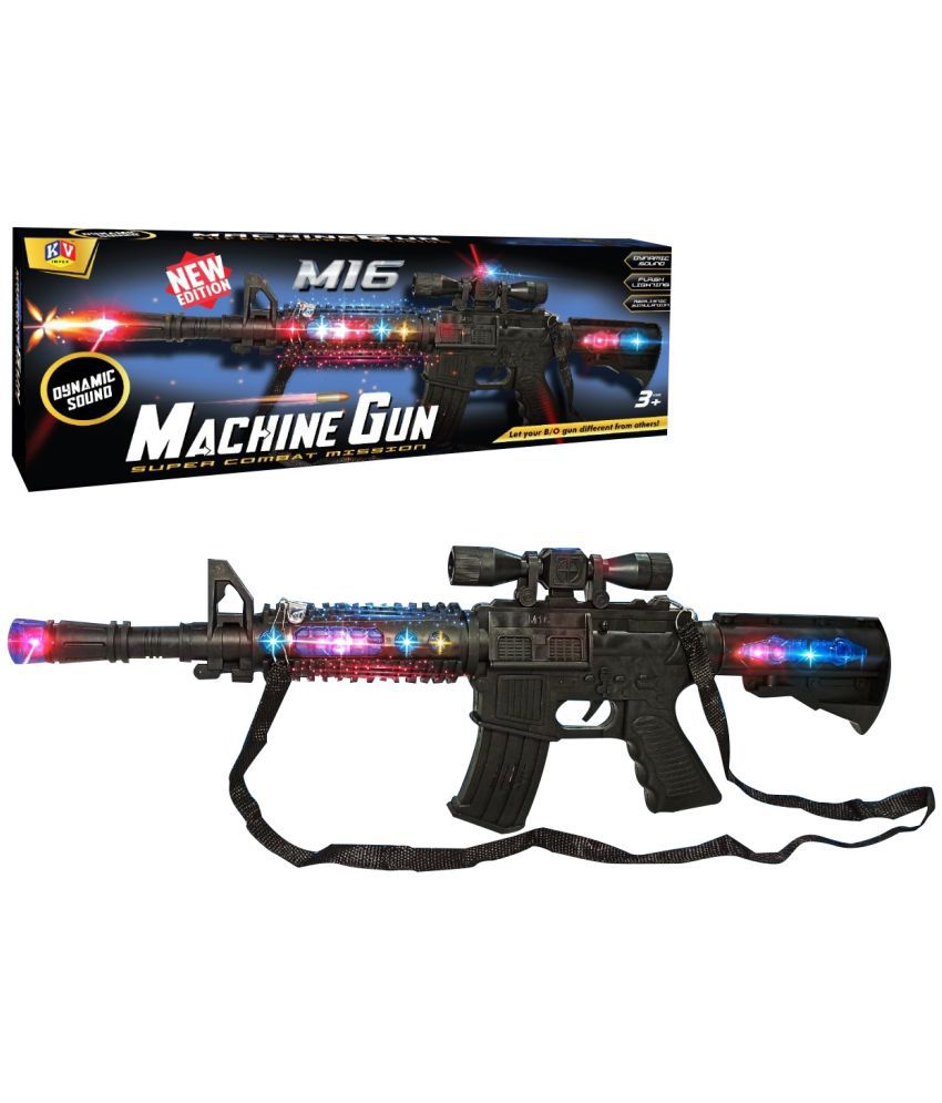     			WISHKEY Mini Laser Toy Action Gun with Rotating Flash Light, Thrilling Musical Sound Effects with Vibration, Realistic Gun Game for Kids & Boys