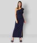 Miss Chase - Navy Blue Cotton Women's Bodycon Dress ( Pack of 1 )