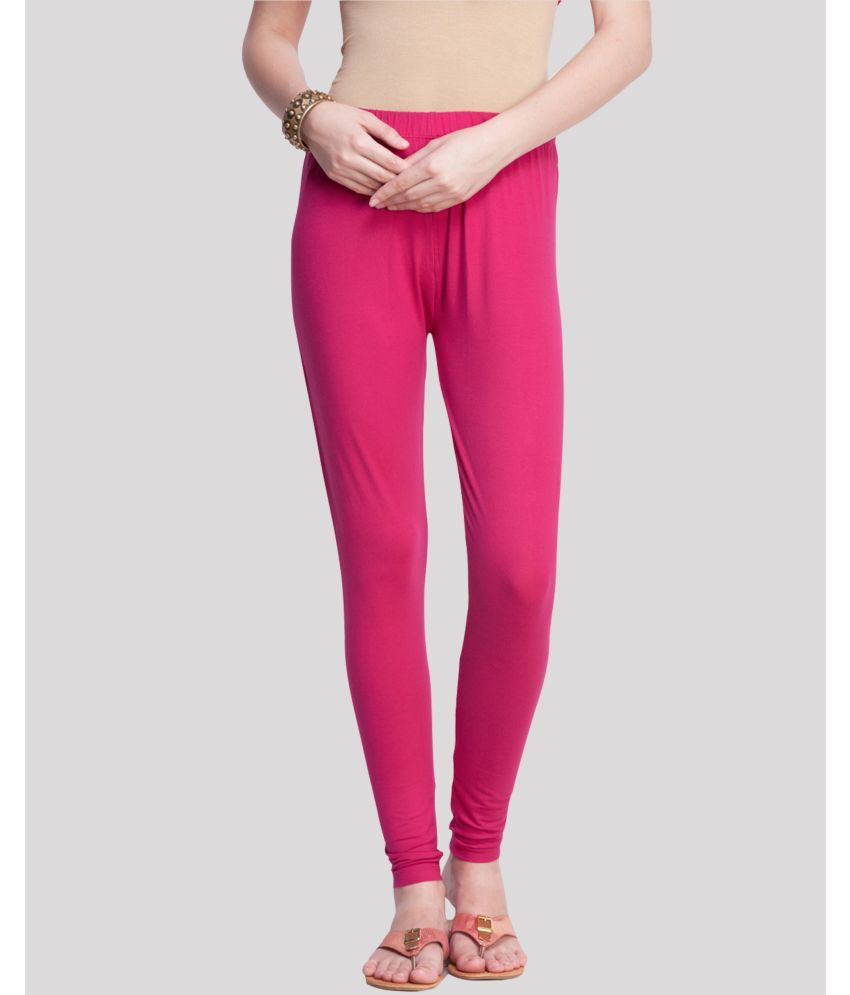     			Dollar Missy - Pink Cotton Women's Leggings ( Pack of 1 )