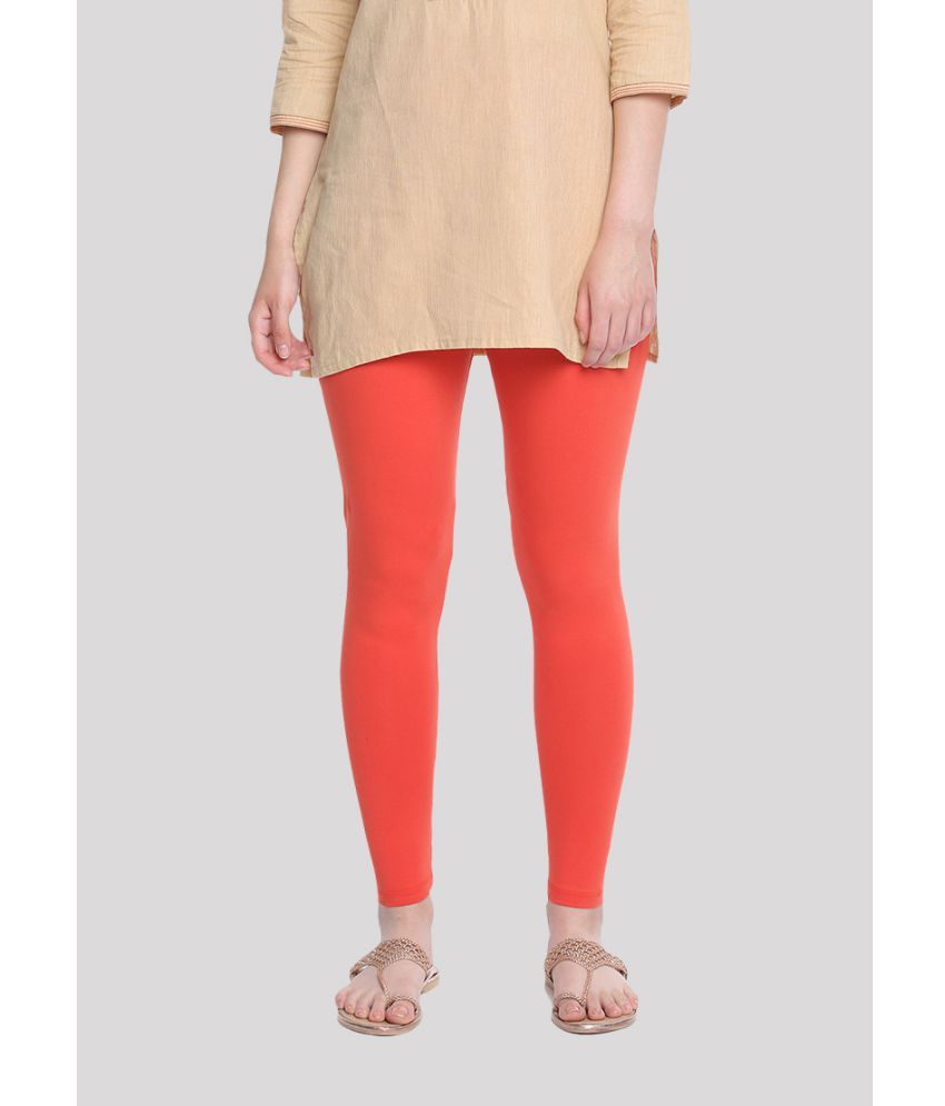     			Dollar Missy - Red Cotton Women's Leggings ( Pack of 1 )