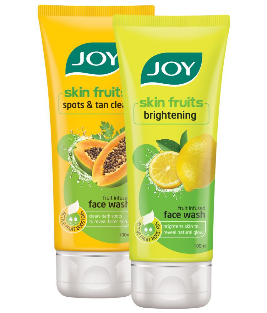     			Joy Skin Fruits Lemon Brightening Face Wash (100ml) & Papaya Face Wash (100ml) - Combo Pack