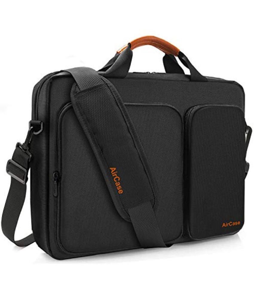     			Aircase - Black Solid Messenger Bag