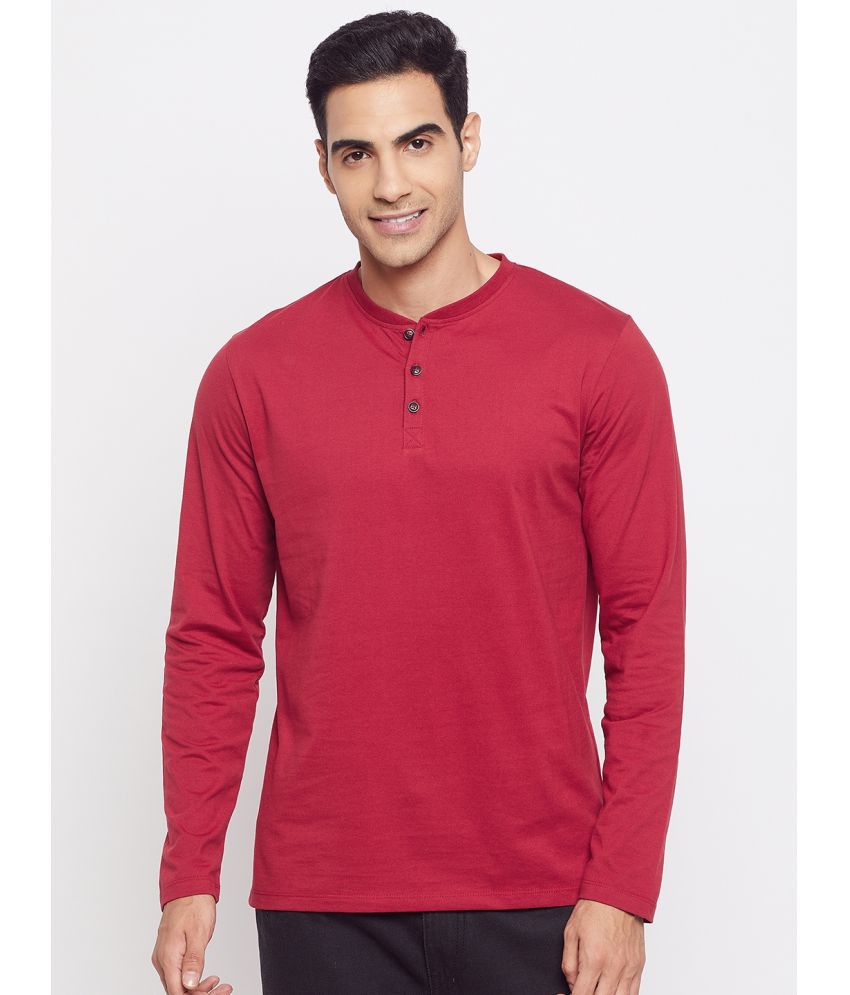     			HARBOR N BAY - Red Cotton Blend Regular Fit Men's T-Shirt ( Pack of 1 )
