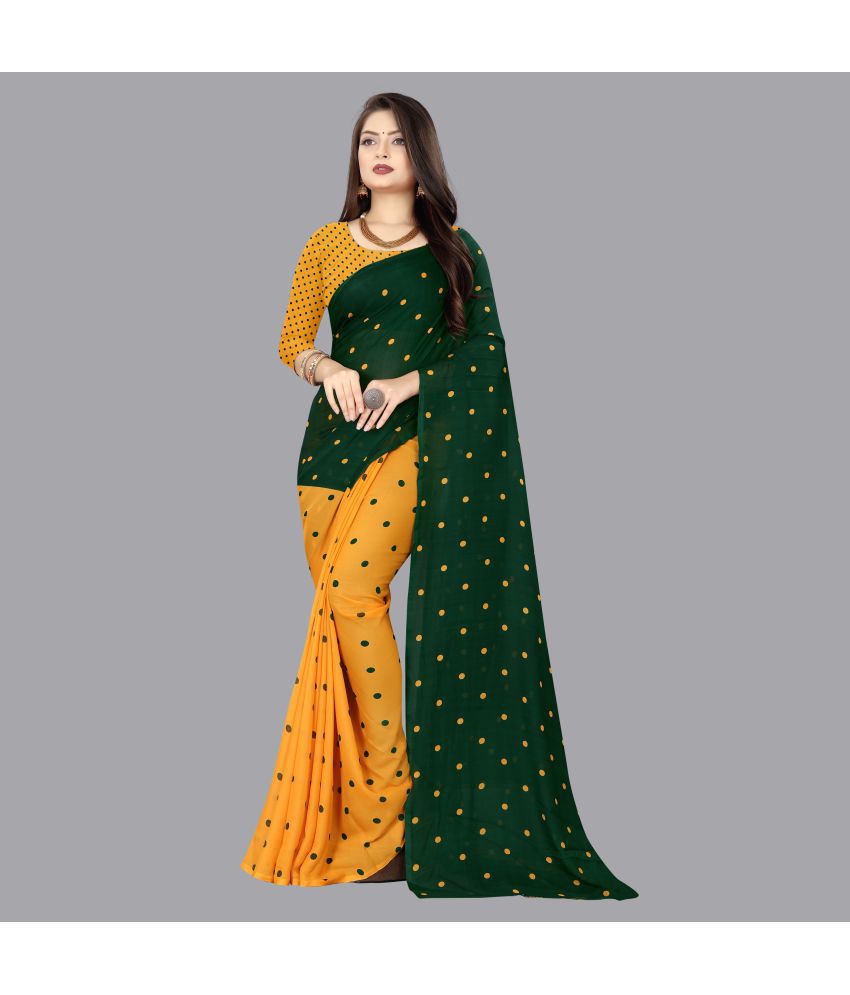     			ANAND SAREES - Multicolour Georgette Saree With Blouse Piece ( Pack of 1 )