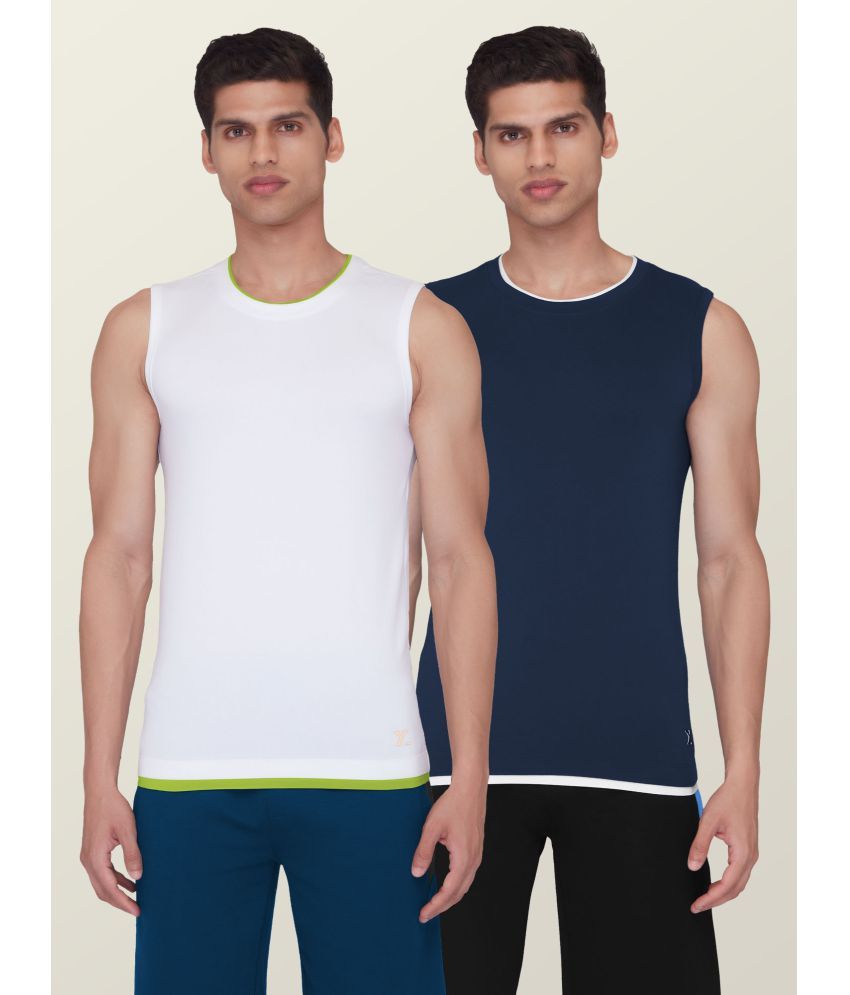     			XYXX Pack of 2 Cotton Sleeveless vest For Men ( Multi )