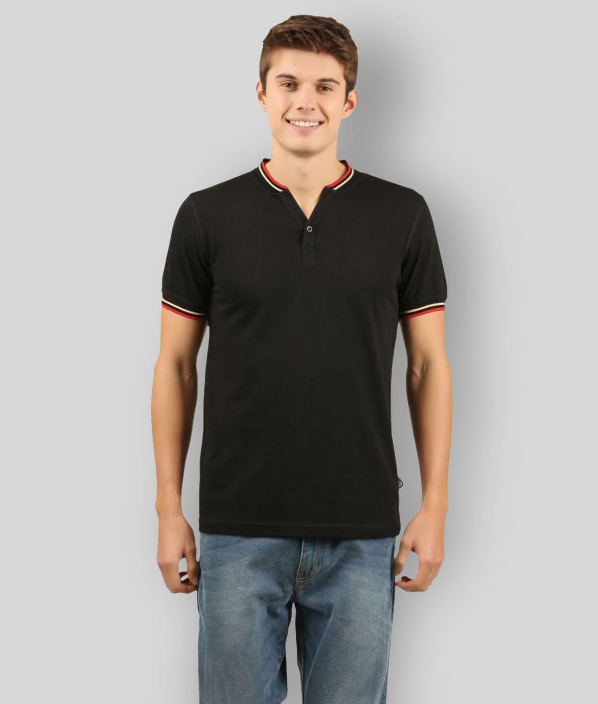     			Zebu - Red Cotton Regular Fit Men's T-Shirt ( Pack of 1 )