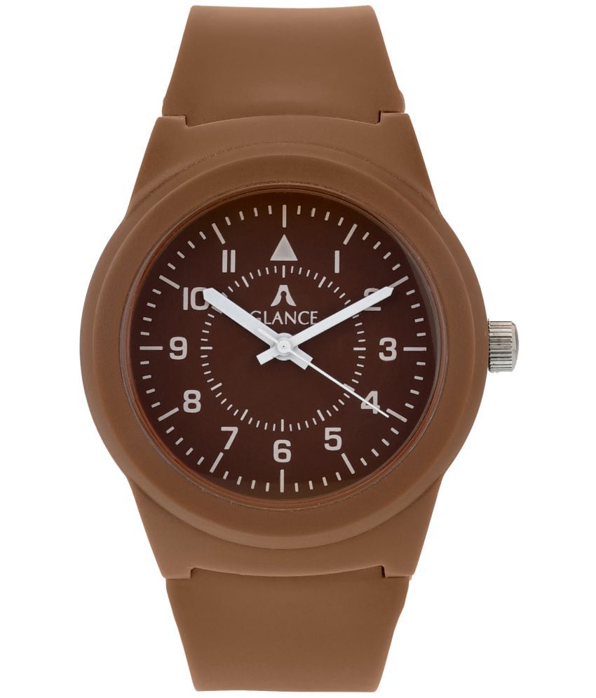     			Aglance - Brown Silicon Analog Men's Watch