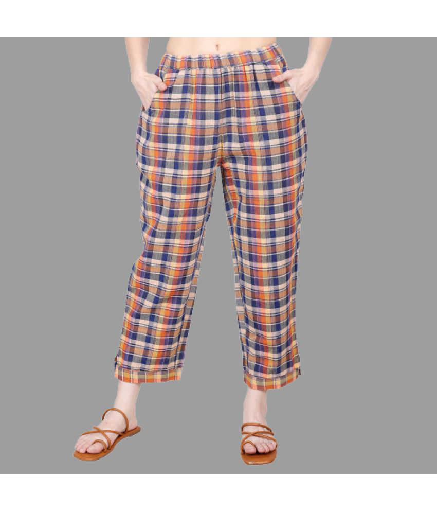 litlu - Multicolor Cotton Blend Loose Women's Casual Pants ( Pack of 1 )