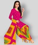 shree jeenmata collection Pink Cotton Unstitched Dress Material