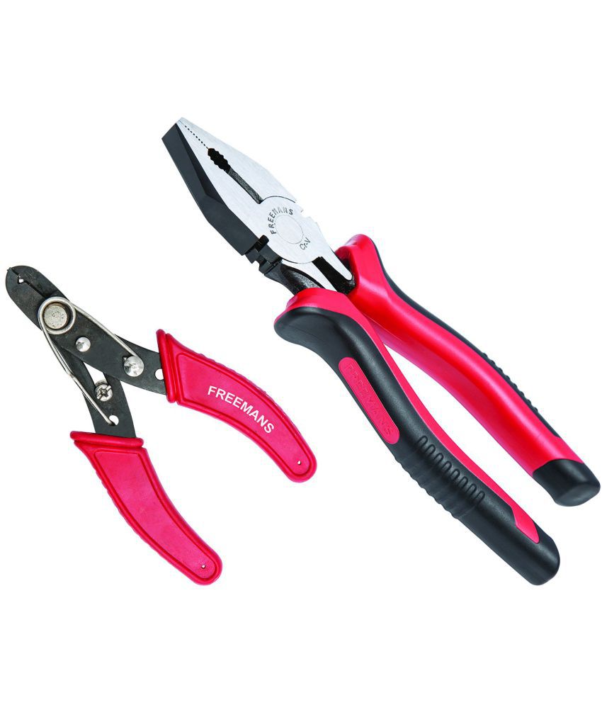     			Freeman Set of 2 hand tool combo (Wire Stripper and Cutter 150mm/ Lineman Plier 205mm)