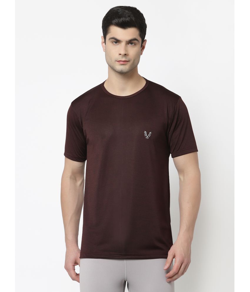     			Uzarus - Wine Polyester Regular Fit Men's T-Shirt ( Pack of 1 )